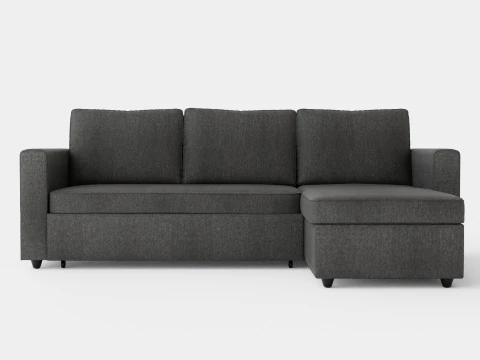 Sofa Tempat Tidur Dipan Garland Reversibel Abu-Abu Tua Model 3D