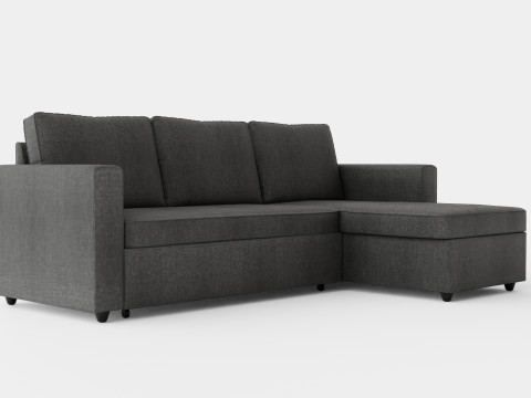 Garland Divan Bed Sofa Reversible Dark Gray 3D Model