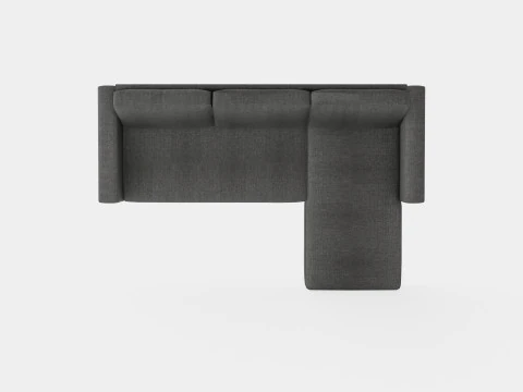 Garland Divan Bed Sofa Reversible Dark Gray 3D Model