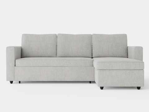 Garland Divan Bed Sofa Reversible Light Gray Modello 3D