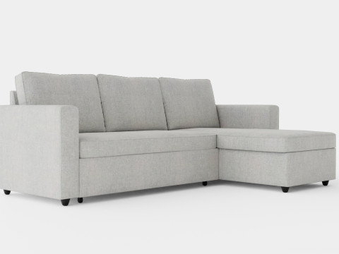 Garland Divan Bed Sofa Reversible Light Gray Model 3D