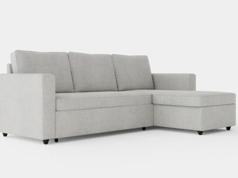 Garland Divan Bed Sofa Reversible Light Gray 3D Model