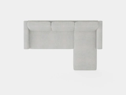 Garland Divan Bed Sofa Reversible Light Gray 3D Model