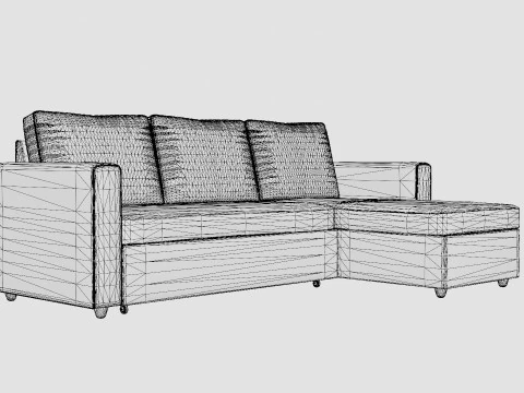 Garland Divan Bed Sofa Reversible Light Gray 3D Model