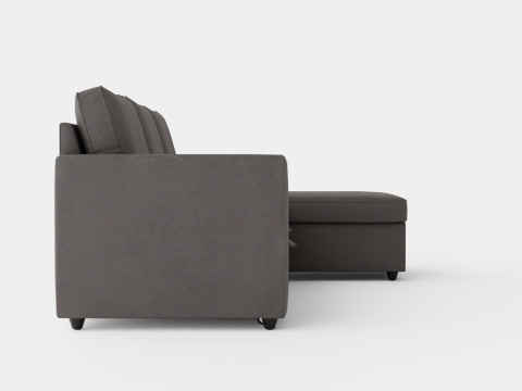 Garland Reversible Divan Bed Sofa Velvet Dark Gray 3D Model