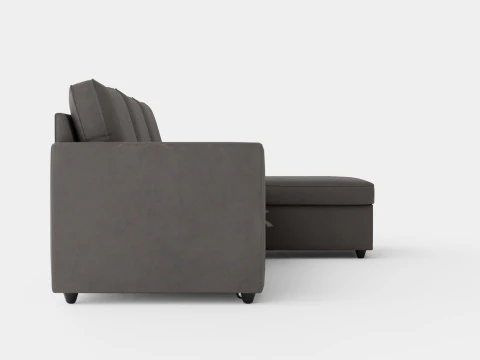Garland Reversible Divan Bed Sofa Velvet Dark Gray 3D Model