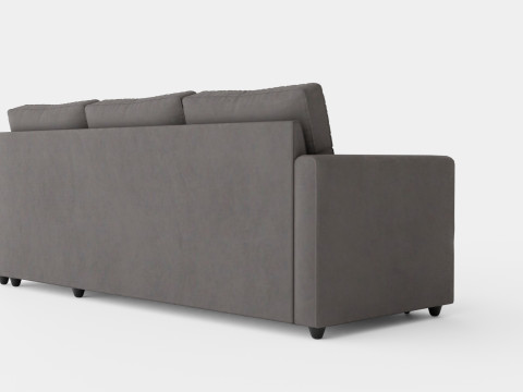 Garland Reversible Divan Bed Sofa Velvet Dark Gray 3D Model