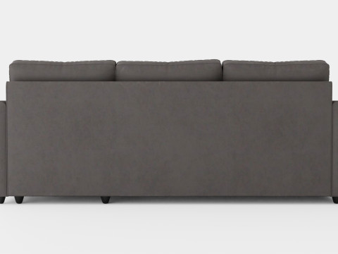 Garland Reversible Divan Bed Sofa Velvet Dark Gray 3D Model