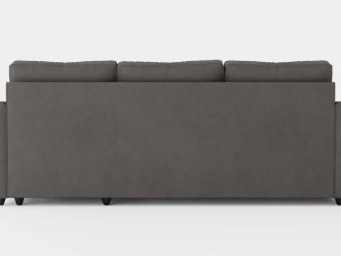 Garland Reversible Divan Bed Sofa Velvet Dark Gray 3D Model