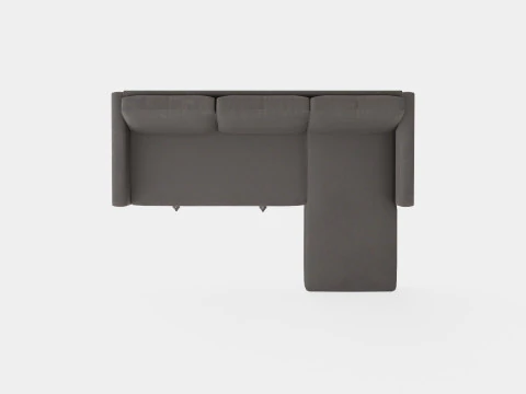 Garland Reversible Divan Bed Sofa Velvet Dark Gray 3D Model
