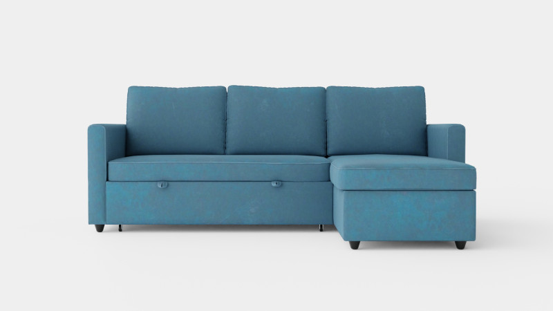 Garland Reversible Divan Bed Sofa Velvet Petrol Modello 3D .c4d .max .obj .3ds .fbx .stl .blend