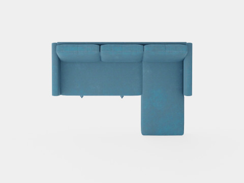 Garland Reversible Divan Bed Sofa Velvet Petrol Modello 3D