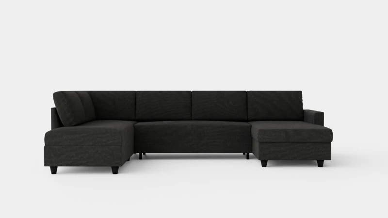 ガーランド U ベッド ソファ 左 ダークグレー 3Dモデル .c4d .max .obj .3ds .fbx .stl .blend 