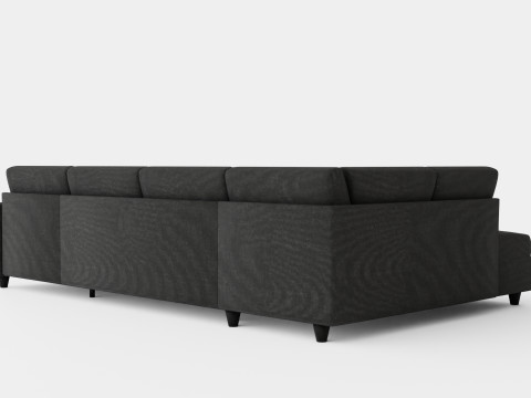 Garland U Bed Sofa Left Dark Gray 3D Model