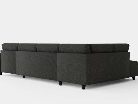 ガーランド U ベッド ソファ 左 ダークグレー 3Dモデル