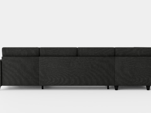 Garland U Bed Sofa Left Dark Gray 3D Model
