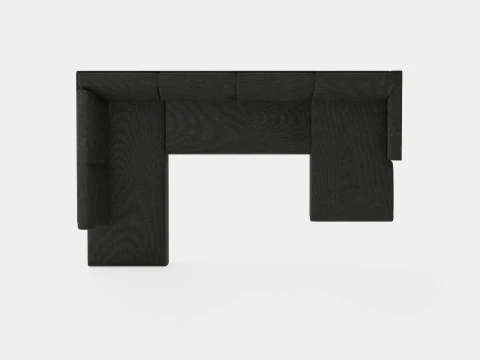 ガーランド U ベッド ソファ 左 ダークグレー 3Dモデル