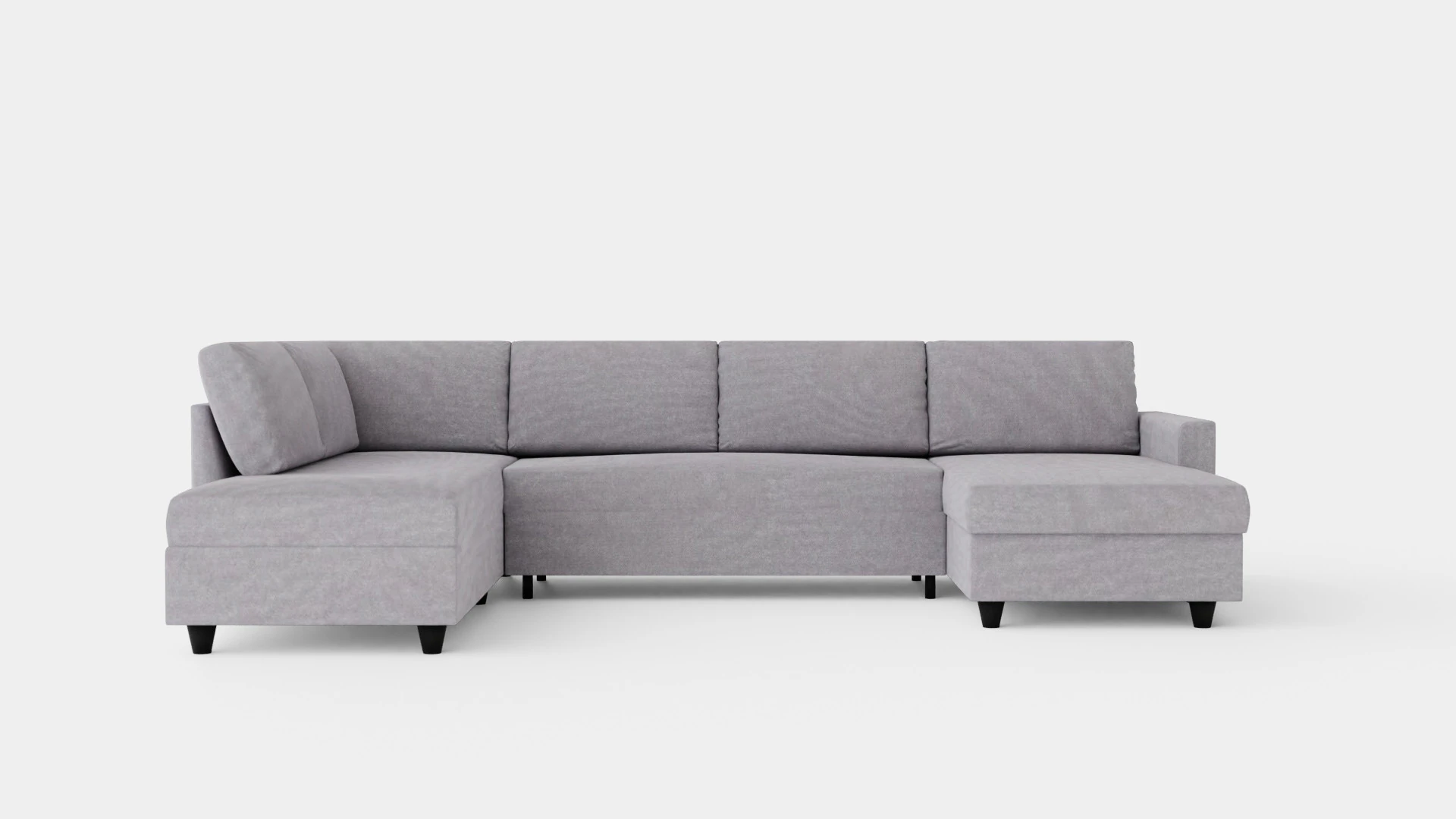 Garland U Bed Sofa Left Light Gray 3D Model .c4d .max .obj .3ds .fbx .stl .blend 