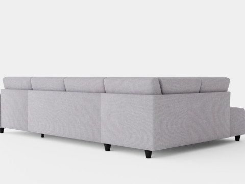Garland U Bed Sofa Left Light Gray Modèle 3D