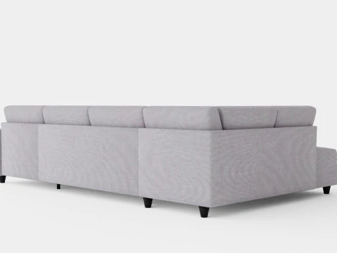 Garland U Bed Sofa Left Light Gray 3D Model
