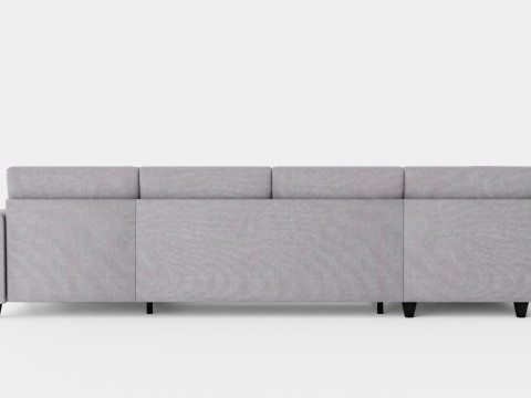 Garland U Bed Sofa Left Light Gray Modèle 3D