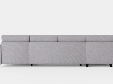 Garland U Bed Sofa Left Light Gray 3D Model