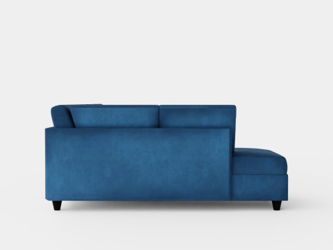 Garland U Bed Sofa Left Velvet Petrol 3D Model