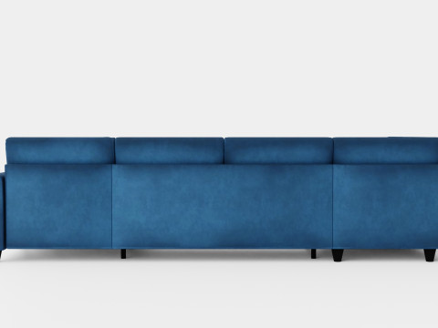 Garland U Bed Sofa Left Velvet Petrol 3D Model
