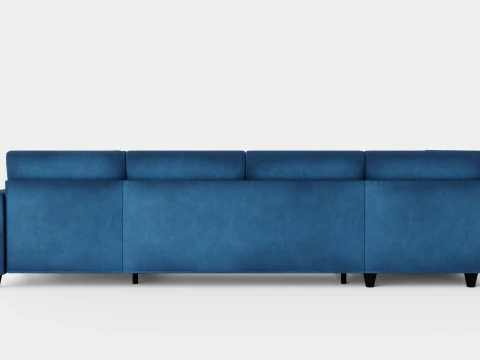 Garland U Bed Sofa Left Velvet Petrol 3D Model