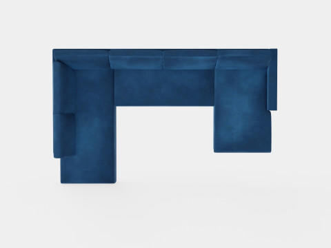 Garland U Bed Sofa Left Velvet Petrol 3D Model