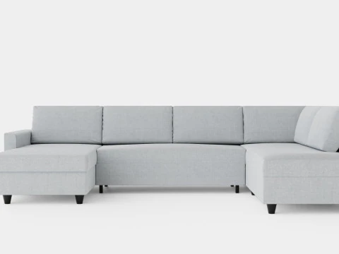 गारलैंड यू बेड सोफा दाईं ओर 3D मॉडल