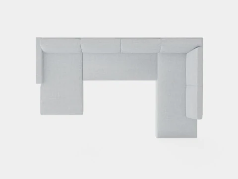 Garland U Bed Sofa Right 3D Model