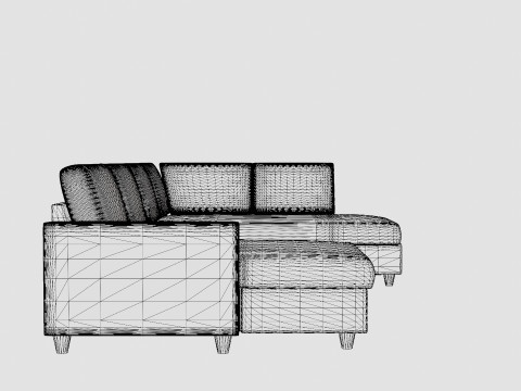 Garland U Bed Sofa Right Model 3D