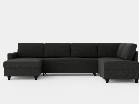 Garland U Yataklı Kanepe Sağ Koyu Gri 3D Model