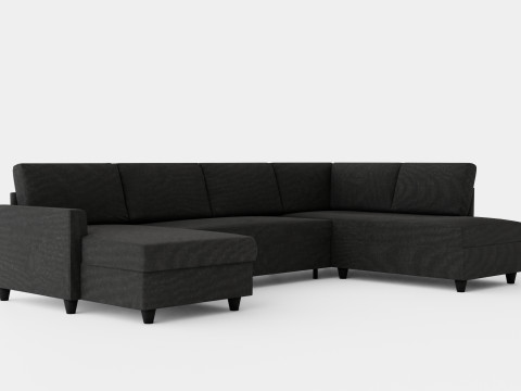 Garland U Bed Sofa Right Dark Gray 3D Model