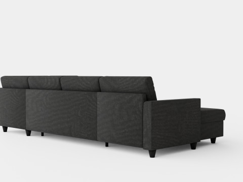Garland U Bed Sofa Right Dark Gray 3D Model