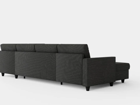 Garland U Bed Sofa Right Dark Gray 3D Model