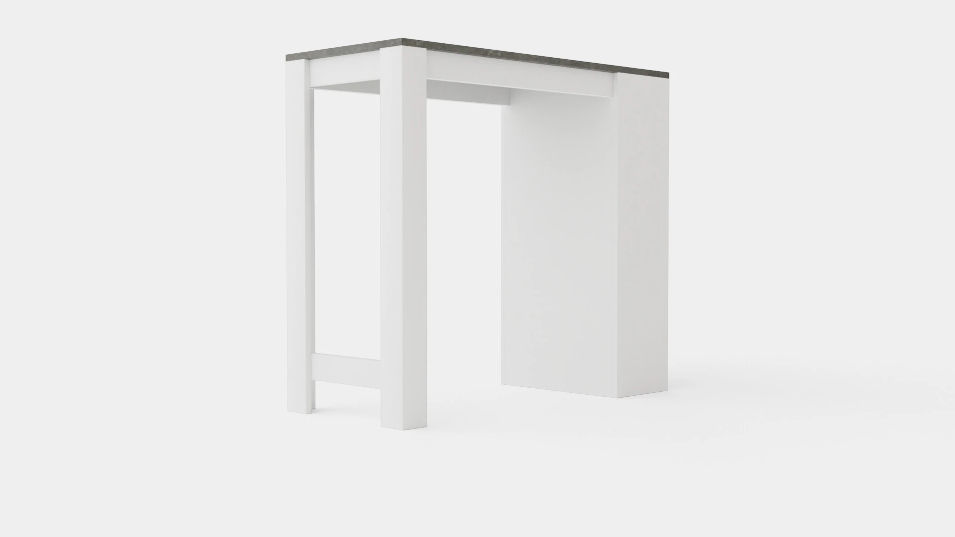 Garlyn Bar Table Gray White 3D Model .c4d .max .obj .3ds .fbx .stl .blend 