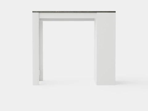 Garlyn Bar Table Gray White 3D Model