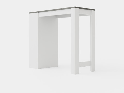 Garlyn Bar Table Gray White Modèle 3D