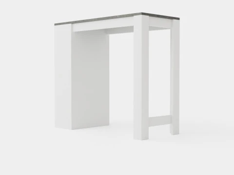Garlyn Bar Table Gray White 3D Model