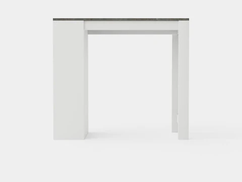 Garlyn Bar Table Gray White 3D Model