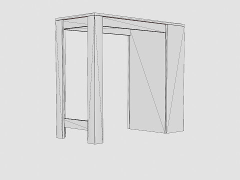 Garlyn Bar Table Gray White Modèle 3D