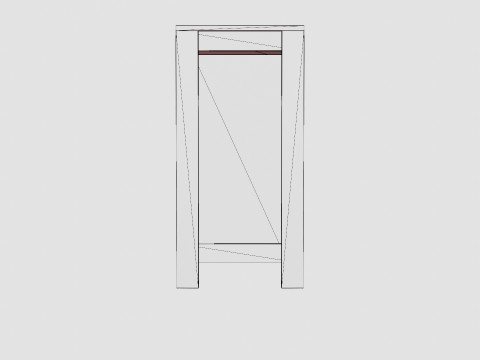 Garlyn Bar Table Gray White Modèle 3D