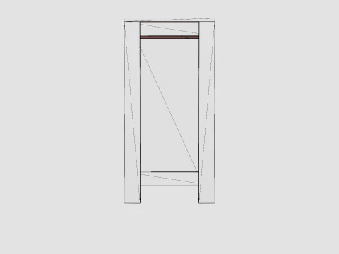 Garlyn Bar Table Gray White 3D Model