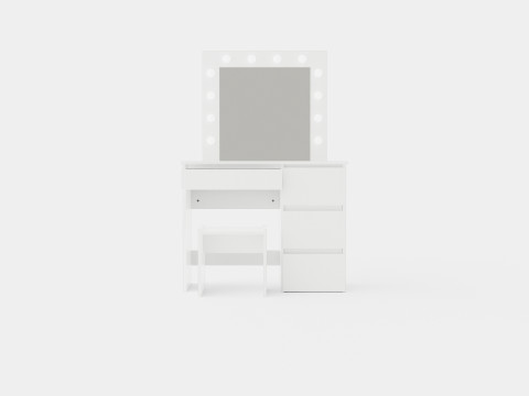 Hakebo Makeup Table With Led Lighting 3D 모델