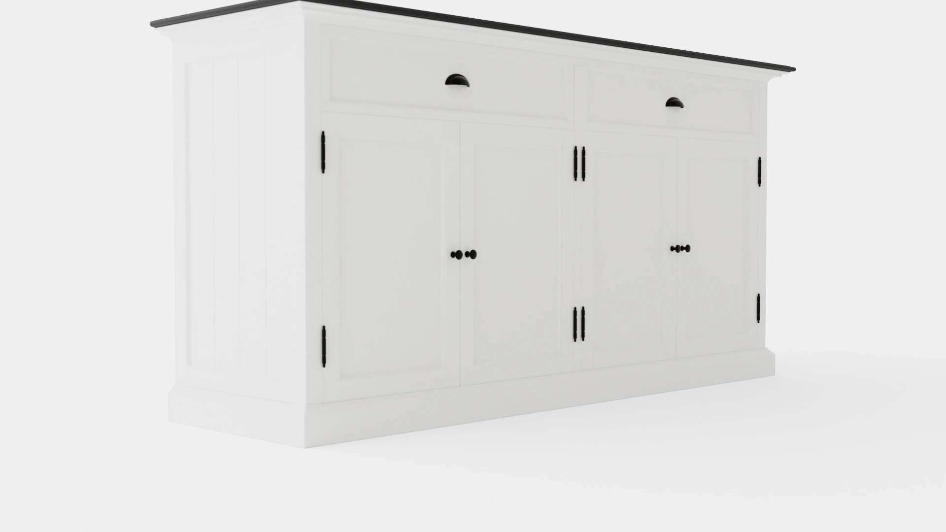 Hampton Done 4 Doors 2 Boxes White Black 3D Model .c4d .max .obj .3ds .fbx .stl .blend 