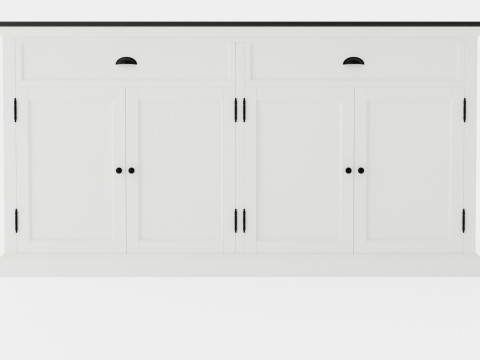 Hampton Done 4 Doors 2 Boxes White Black Modèle 3D