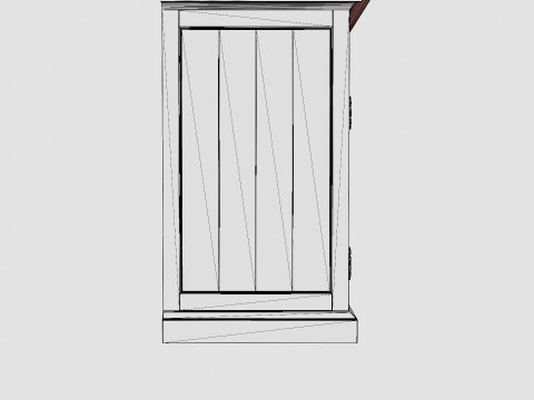Hampton Done 4 Doors 2 Boxes White Black Modèle 3D