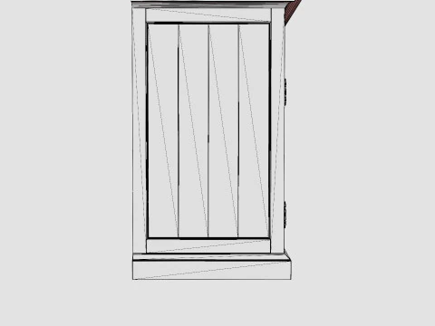 Hampton Done 4 Doors 2 Boxes White Black 3D Model